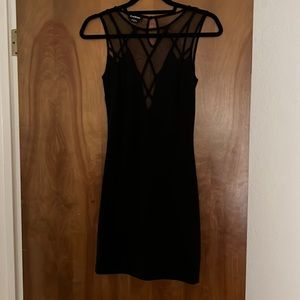 Black sheer Bebe dress